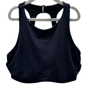 Athleta Maldives High Neck Bra Cup Bikini Top Underwire 34 D/DD Navy